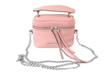 Load image into Gallery viewer, MIU MIU ミュウミュウ 2WAY バニティバッグ ショルダーバッグ 5BH112 マドラスレザー ピンク 美品 中古 4c076337