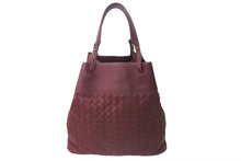 Load image into Gallery viewer, 極美品 BOTTEGA VENETA ボッテガヴェネタ イントレチャート トートバッグ ハンドバッグ レザー ボルドー ゴールド金具 中古 4c076348