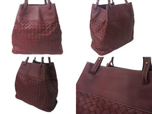 Load image into Gallery viewer, 極美品 BOTTEGA VENETA ボッテガヴェネタ イントレチャート トートバッグ ハンドバッグ レザー ボルドー ゴールド金具 中古 4c076348
