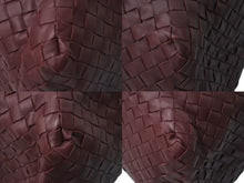Load image into Gallery viewer, 極美品 BOTTEGA VENETA ボッテガヴェネタ イントレチャート トートバッグ ハンドバッグ レザー ボルドー ゴールド金具 中古 4c076348