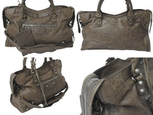 Load image into Gallery viewer, BALENCIAGA バレンシアガ ザ ジャイアント シティ 2WAYバッグ シルバー金具 ショルダーバッグ 281770 サンドベージュ 美品 中古 4c076373