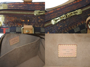 極美品 LOUIS VUITTON ルイヴィトン トランスフォームド ダミエ スピーディ バンドリエール 25 2WAY ハンドバッグ M52249 ブラウン ブラック ショルダーゴールド金具 中古 4c076392