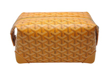 画像をギャラリービューアに読み込む, 新品同様 GOYARD ゴヤール ボウリング25トイレタリーバッグ クラッチバッグ BOWLIN025TY08CL08P イエロー シルバー金具 中古 4c076399