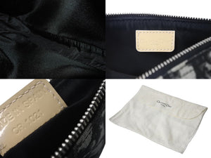 ChristianDior クリスチャンディオール サドルポーチ ワンショルダーバッグ トロッター柄 CR1021 ブラック アイボリー 美品 中古 4c076403