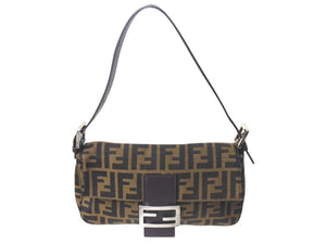 FENDI フェンディ マンマバケット ワンショルダーバッグ 26424 ズッカ柄 ブラウン シルバー金具 美品 中古 4c076408