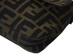 FENDI フェンディ マンマバケット ワンショルダーバッグ 26424 ズッカ柄 ブラウン シルバー金具 美品 中古 4c076408