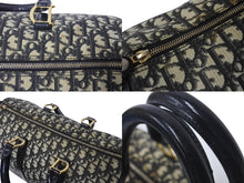 Load image into Gallery viewer, Christian Dior クリスチャンディオール トロッター ボストンバッグ PZ0052 ブラック ゴールド金具 美品 中古 4c076410