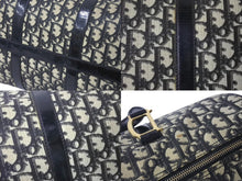Load image into Gallery viewer, Christian Dior クリスチャンディオール トロッター ボストンバッグ PZ0052 ブラック ゴールド金具 美品 中古 4c076410