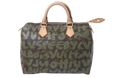 新品同様 LOUIS VUITTON ルイヴィトン スピーディ30 ハンドバッグ M92194 モノグラム グラフィティ 村上隆 中古 4c076417