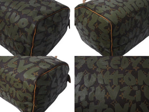 新品同様 LOUIS VUITTON ルイヴィトン スピーディ30 ハンドバッグ M92194 モノグラム グラフィティ 村上隆 中古 4c076417