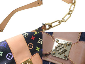 極美品 LOUIS VUITTON ルイヴィトン パティ ワンショルダーバッグ M40306 モノグラム マルチカラー ブラック 村上隆 中古 4c076421
