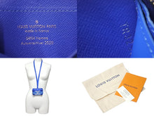 画像をギャラリービューアに読み込む, 極美品 LOUIS VUITTON ルイヴィトン モノグラムクラウズ ソフトトランク ネックレス ウォレット M45440 ヴァージル ブルー 中古 4c076422