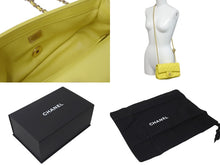Load image into Gallery viewer, CHANEL シャネル ミニマトラッセ 20 ココボール チェーン ショルダーバッグ イエロー ラムスキン ランダム番台 ゴールド金具 美品 中古 4c076439