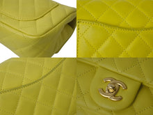 Load image into Gallery viewer, CHANEL シャネル ミニマトラッセ 20 ココボール チェーン ショルダーバッグ イエロー ラムスキン ランダム番台 ゴールド金具 美品 中古 4c076439