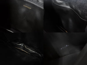 CHANEL シャネル トートバッグ ハンドバッグ 1番台 パイル ココマーク ロゴ ブラック 美品 中古 4c076444