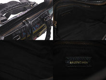 Load image into Gallery viewer, BALENCIAGA バレンシアガ ハンドバッグ グラフィティ クラシックミニシティ ペイント ブラック マルチカラー レザー 300295 美品 中古 4c076455