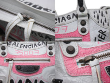 Load image into Gallery viewer, BALENCIAGA バレンシアガ ハンドバッグ グラフィティ クラシックミニシティ ペイント ホワイト マルチカラー レザー 300295 中古 4c076456