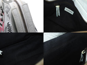 BALENCIAGA バレンシアガ ハンドバッグ グラフィティ クラシックミニシティ ペイント ホワイト マルチカラー レザー 300295 中古 4c076456