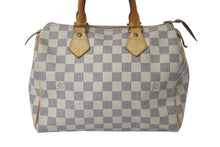 Load image into Gallery viewer, LOUIS VUITTON ルイヴィトン スピーディ25 ハンドバッグ N41371 ダミエアズールキャンバス ホワイト ブラウン 良品 中古 4c076457