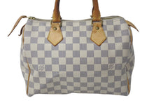 Load image into Gallery viewer, LOUIS VUITTON ルイヴィトン スピーディ25 ハンドバッグ N41371 ダミエアズールキャンバス ホワイト ブラウン 良品 中古 4c076457
