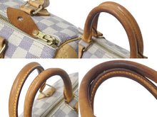 Load image into Gallery viewer, LOUIS VUITTON ルイヴィトン スピーディ25 ハンドバッグ N41371 ダミエアズールキャンバス ホワイト ブラウン 良品 中古 4c076457