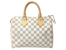 Load image into Gallery viewer, LOUIS VUITTON ルイヴィトン スピーディ25 ハンドバッグ N41371 ダミエアズールキャンバス ホワイト ブラウン 美品 中古 4c076460
