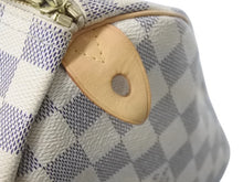 Load image into Gallery viewer, LOUIS VUITTON ルイヴィトン スピーディ25 ハンドバッグ N41371 ダミエアズールキャンバス ホワイト ブラウン 美品 中古 4c076460