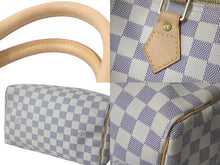 Load image into Gallery viewer, LOUIS VUITTON ルイヴィトン スピーディ25 ハンドバッグ N41371 ダミエアズールキャンバス ホワイト ブラウン 美品 中古 4c076460