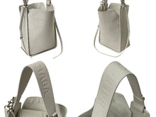 Load image into Gallery viewer, BALENCIAGA バレンシアガ ノースサウス トートバッグ ショルダーバッグ ポーチ付き 659920 レザー ホワイト シルバー金具 美品 中古 4c076464