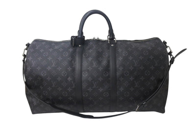 LOUIS VUITTON ルイヴィトン キーポル バンドリエール55 ボストンバッグ M40605 モノグラム エクリプス 美品 中古 4c076466
