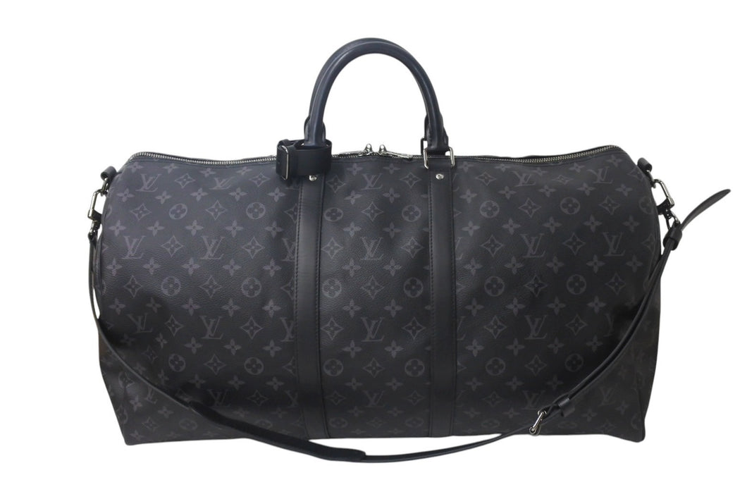 LOUIS VUITTON ルイヴィトン キーポル バンドリエール55 ボストンバッグ M40605 モノグラム エクリプス 美品 中古 4c076466