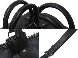 LOUIS VUITTON ルイヴィトン キーポル バンドリエール55 ボストンバッグ M40605 モノグラム エクリプス 美品 中古 4c076466
