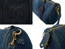 Load image into Gallery viewer, CHANEL シャネル ハンドバッグ ショルダーバッグ 2WAY ココマーク デニム インディゴブルー シリアル不鮮明 美品 中古 4c076468