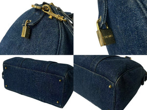 CHANEL シャネル ハンドバッグ ショルダーバッグ 2WAY ココマーク デニム インディゴブルー シリアル不鮮明 美品 中古 4c076468