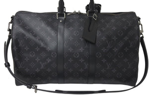 極美品 LOUISVUITTON ルイヴィトン キーポルバンドリエール45 M40569 モノグラムエクリプスキャンバス レザー 中古 4c076502