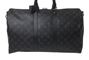 極美品 LOUISVUITTON ルイヴィトン キーポルバンドリエール45 M40569 モノグラムエクリプスキャンバス レザー 中古 4c076502