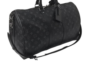 極美品 LOUISVUITTON ルイヴィトン キーポルバンドリエール45 M40569 モノグラムエクリプスキャンバス レザー 中古 4c076502