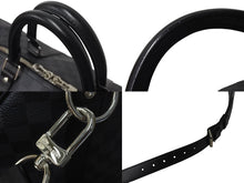Load image into Gallery viewer, LOUISVUITTON ルイヴィトン キーポルバンドリエール55 ボストンバッグ N41413 ダミエグラフィット キャンバス ブラック 美品 中古 4c076504