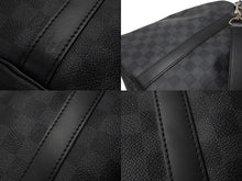 Load image into Gallery viewer, LOUISVUITTON ルイヴィトン キーポルバンドリエール55 ボストンバッグ N41413 ダミエグラフィット キャンバス ブラック 美品 中古 4c076504