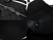 Load image into Gallery viewer, LOUISVUITTON ルイヴィトン キーポルバンドリエール55 ボストンバッグ N41413 ダミエグラフィット キャンバス ブラック 美品 中古 4c076504
