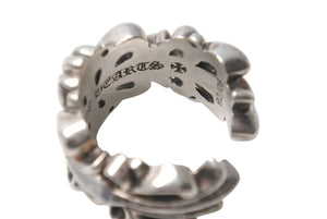 CHROME HEARTS クロムハーツ ダブルフローラルクロスリング 指輪 サイズ16号 重量約16.0g シルバー925 美品 中古 4c076514