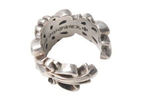 CHROME HEARTS クロムハーツ ダブルフローラルクロスリング 指輪 サイズ16号 重量約16.0g シルバー925 美品 中古 4c076514