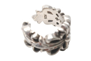 CHROME HEARTS クロムハーツ ダブルフローラルクロスリング 指輪 サイズ16号 重量約16.0g シルバー925 美品 中古 4c076514