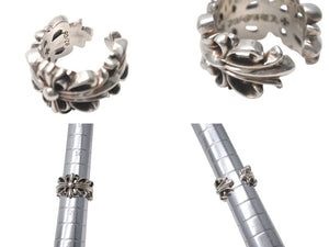 CHROME HEARTS クロムハーツ ダブルフローラルクロスリング 指輪 サイズ16号 重量約16.0g シルバー925 美品 中古 4c076514