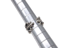 CHROME HEARTS クロムハーツ ダブルフローラルクロスリング 指輪 サイズ14号 重量約14.6g シルバー925 美品 中古 4c076515