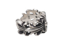 画像をギャラリービューアに読み込む, CHROME HEARTS クロムハーツ ダブルフローラルクロスリング 指輪 サイズ14号 重量約14.6g シルバー925 美品 中古 4c076515