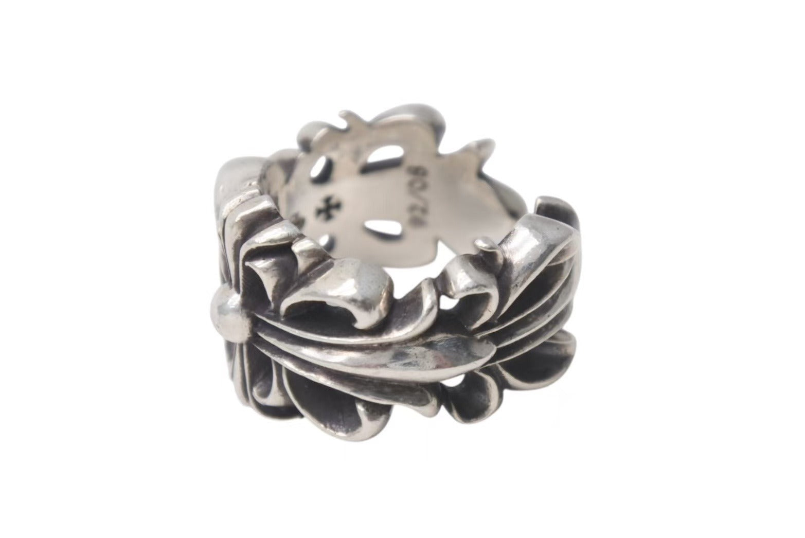 CHROME HEARTS クロムハーツ ダブルフローラルクロスリング 指輪