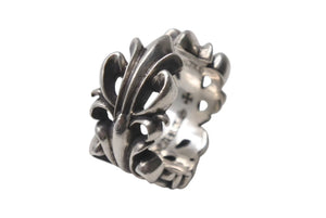 CHROME HEARTS クロムハーツ ダブルフローラルクロスリング 指輪