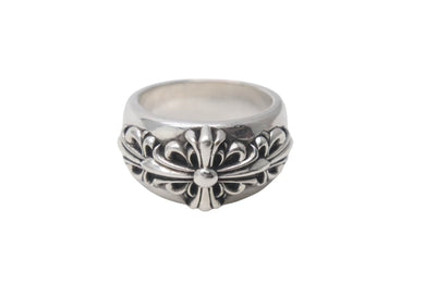 極美品 CHROME HEARTS クロムハーツ フローラルクロス リング 指輪 サイズ19号 重量約18.4g シルバー925 中古 4c076516