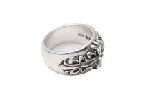 Load image into Gallery viewer, 極美品 CHROME HEARTS クロムハーツ フローラルクロス リング 指輪 サイズ19号 重量約18.4g シルバー925 中古 4c076516